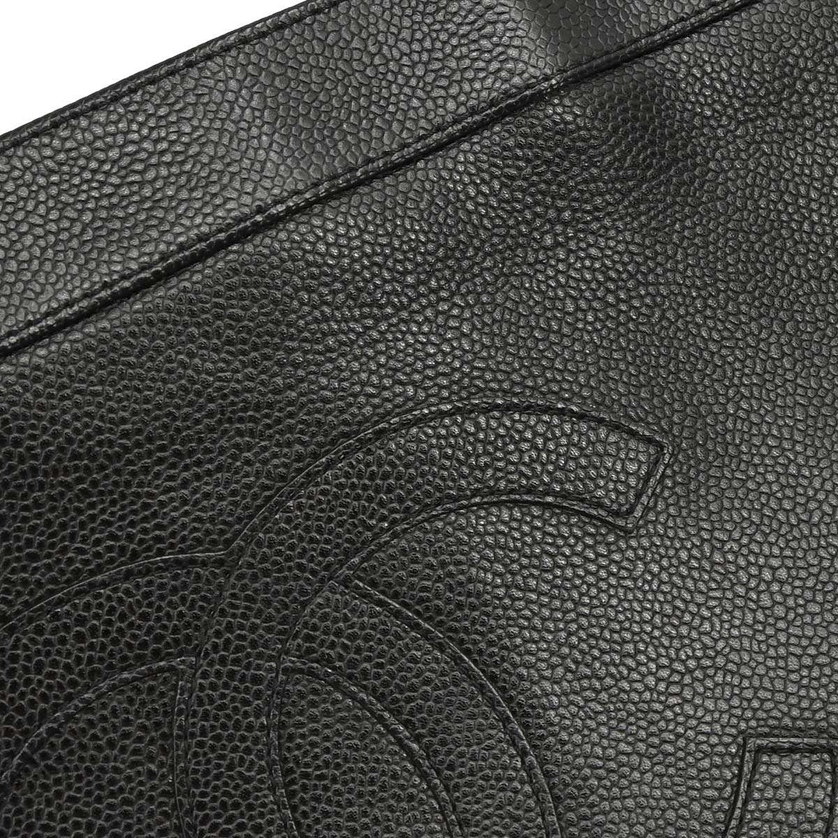 Chanel Black Caviar Skin Tote Handbag