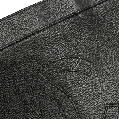 Chanel Black Caviar Skin Tote Handbag