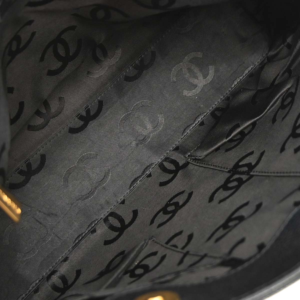 Chanel Black Caviar Skin Tote Handbag