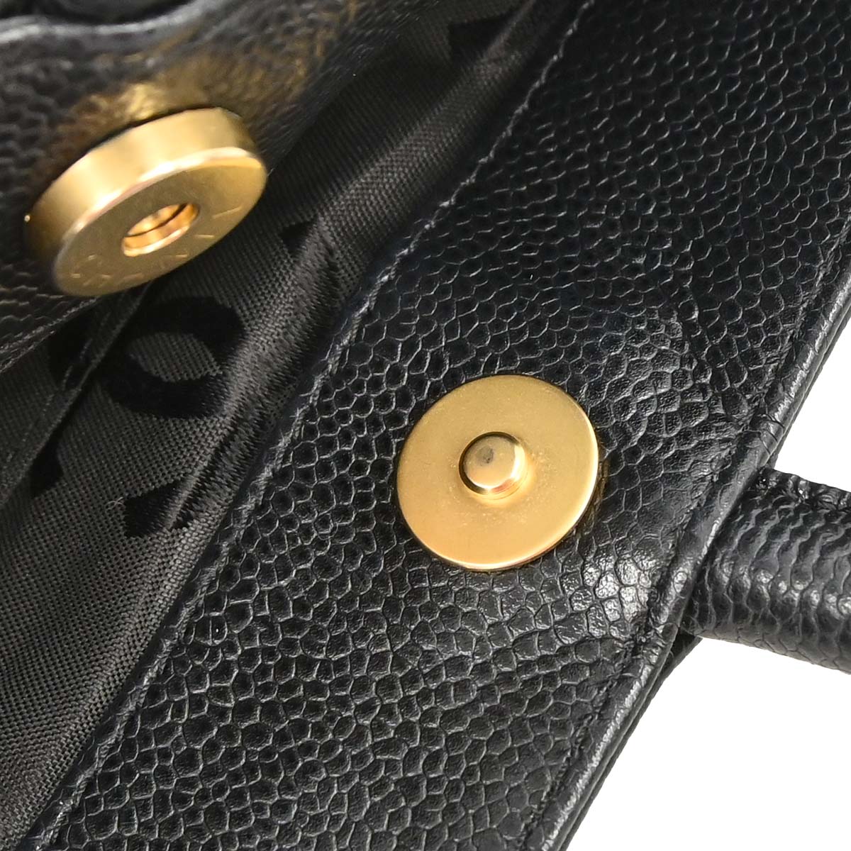 Chanel Black Caviar Skin Tote Handbag
