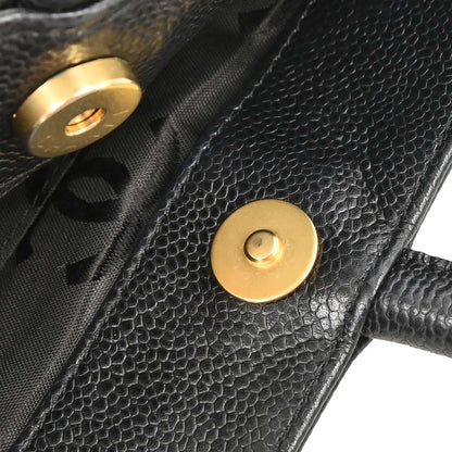 Chanel Black Caviar Skin Tote Handbag