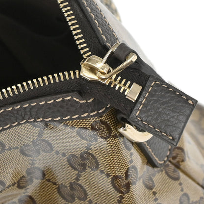Gucci Brown PVC GG Charm Dome Satchel 2way Shoulder Handbag