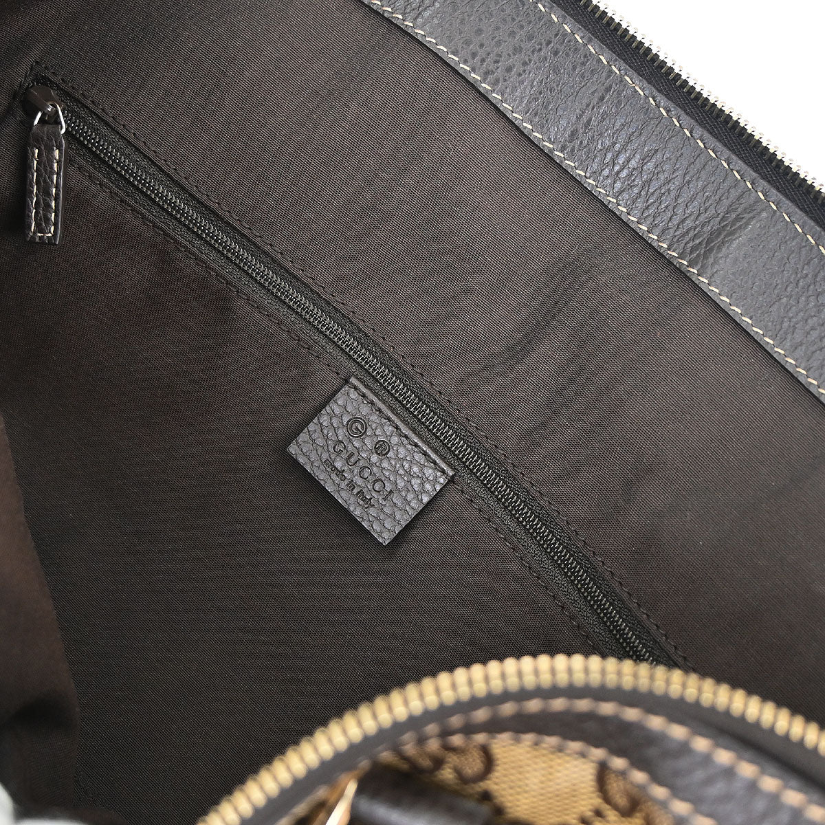 Gucci Brown PVC GG Charm Dome Satchel 2way Shoulder Handbag