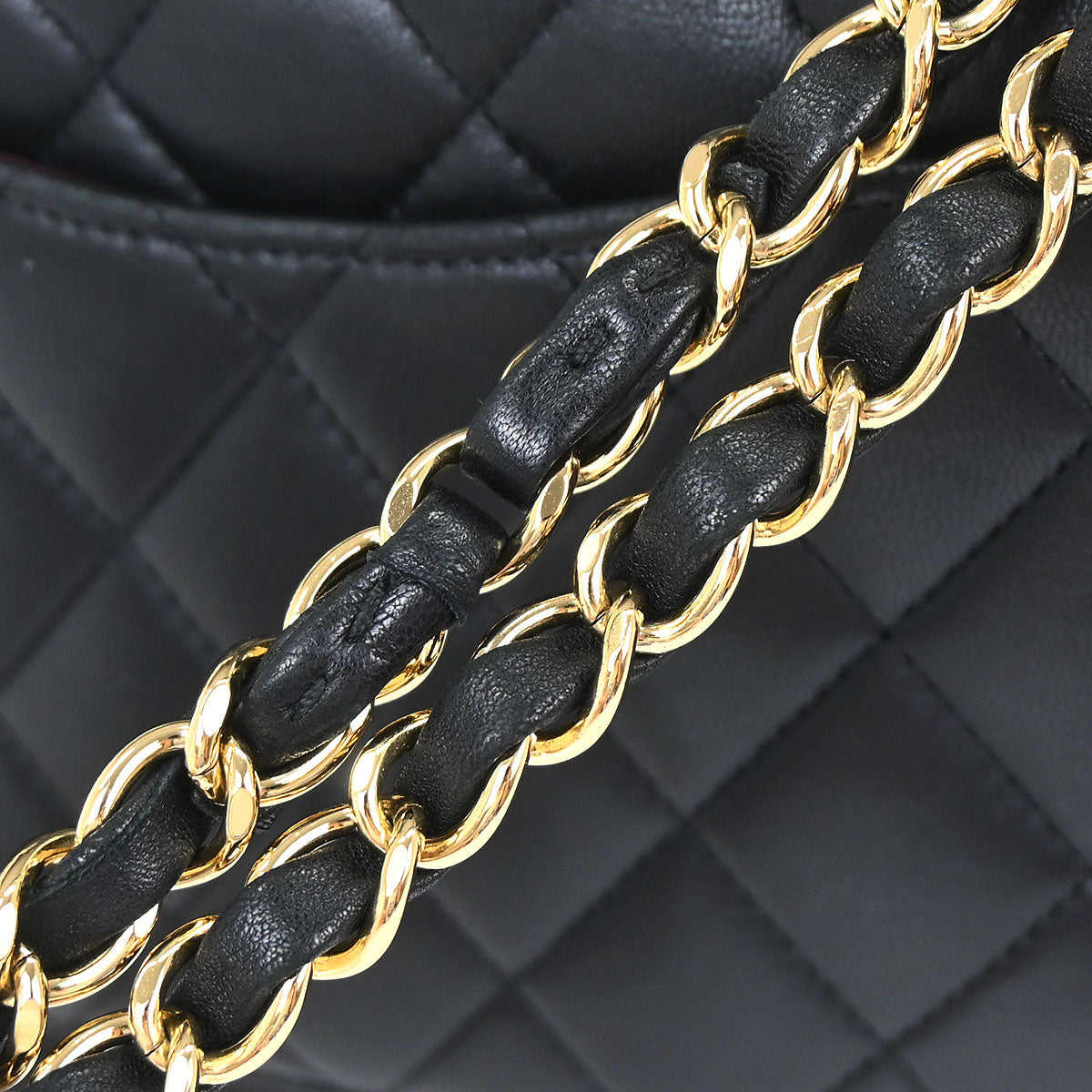 Chanel Black Lambskin Medium Classic Double Flap Shoulder Bag