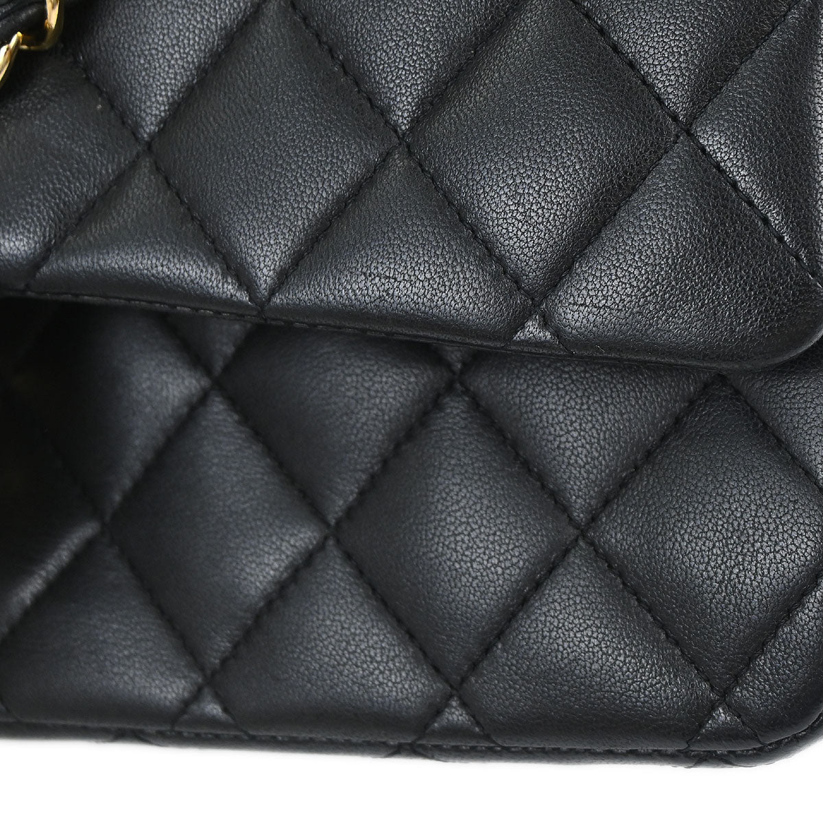 Chanel Black Lambskin Medium Classic Double Flap Shoulder Bag