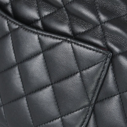 Chanel Black Lambskin Medium Classic Double Flap Shoulder Bag