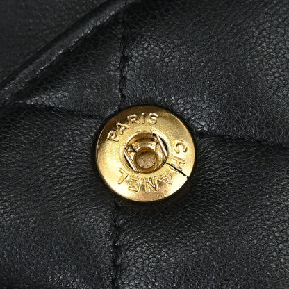 Chanel Black Lambskin Medium Classic Double Flap Shoulder Bag