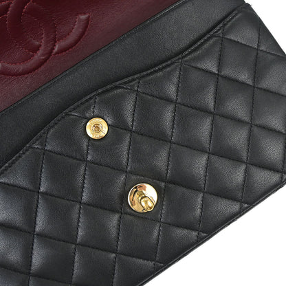 Chanel Black Lambskin Medium Classic Double Flap Shoulder Bag