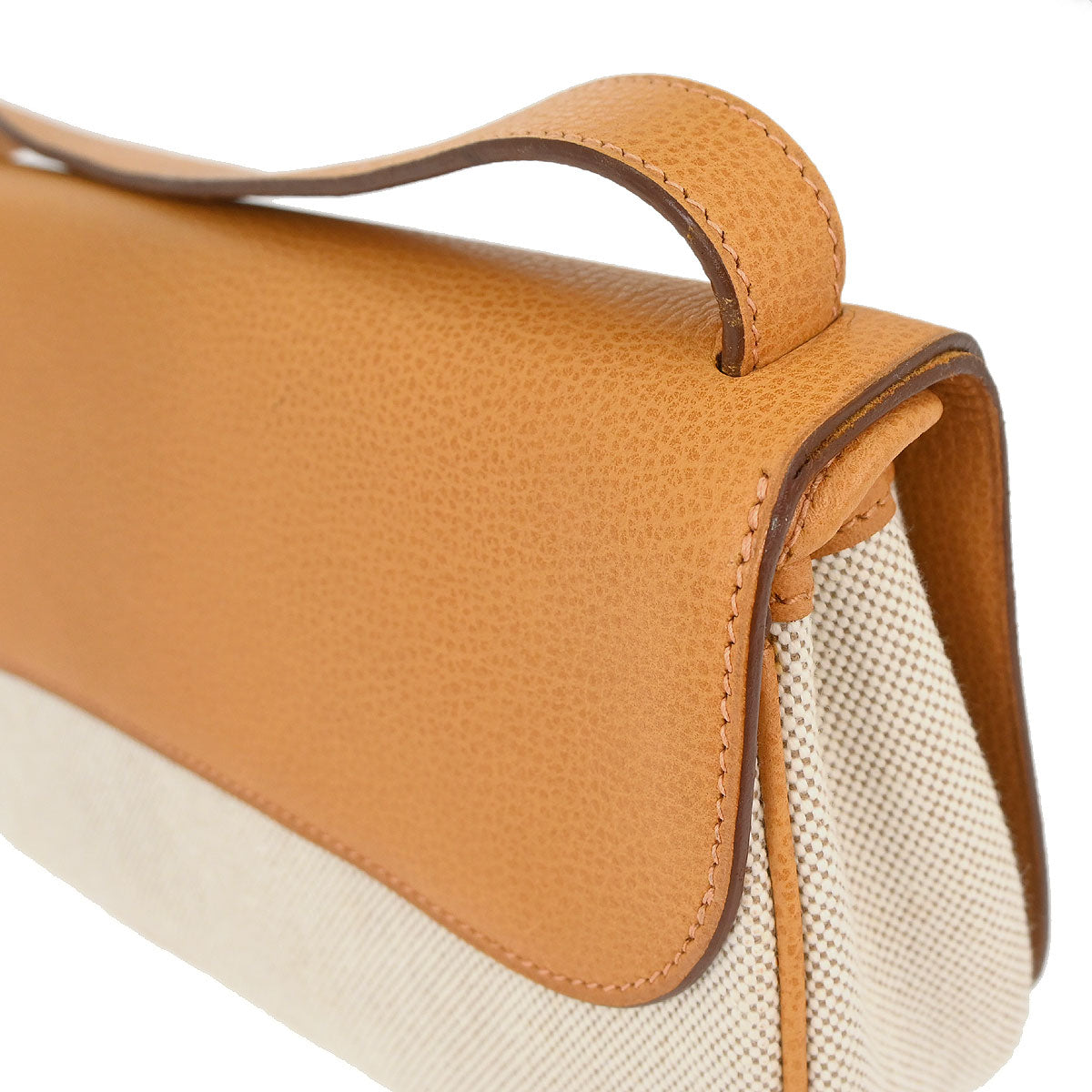 Hermes Natural Toile H Vache Liegee Sac Colorado PM Shoulder Bag