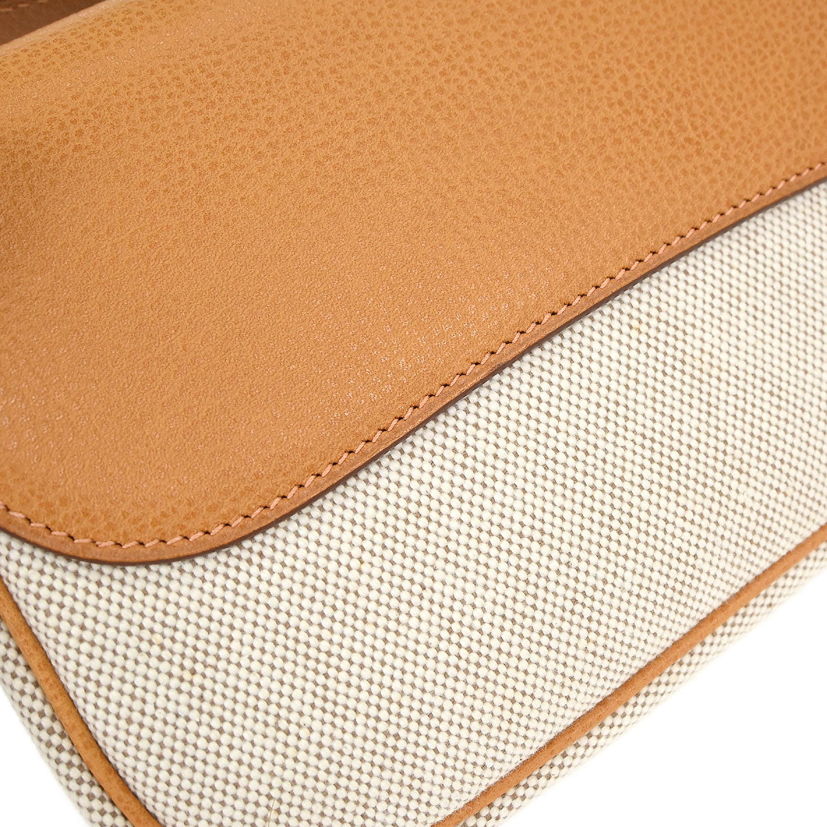 Hermes Natural Toile H Vache Liegee Sac Colorado PM Shoulder Bag