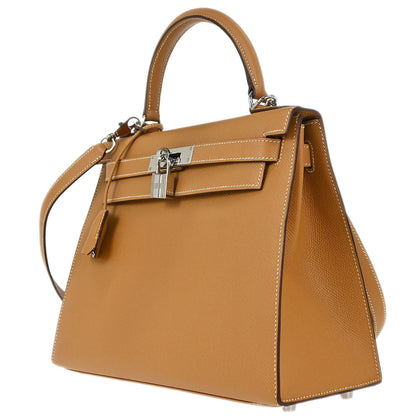 Hermes Natural Epsom Kelly 28 Sellier 2way Shoulder Handbag