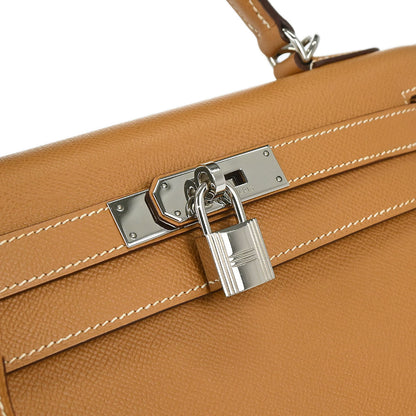 Hermes Natural Epsom Kelly 28 Sellier 2way Shoulder Handbag