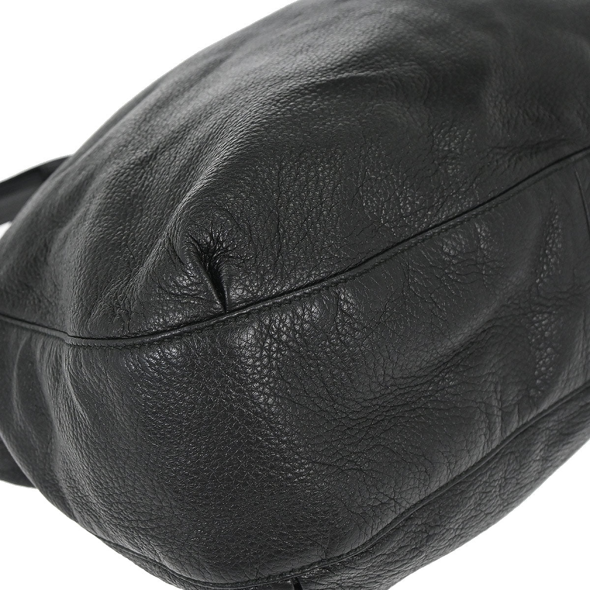 Gucci Black Leather G Wave Handbag