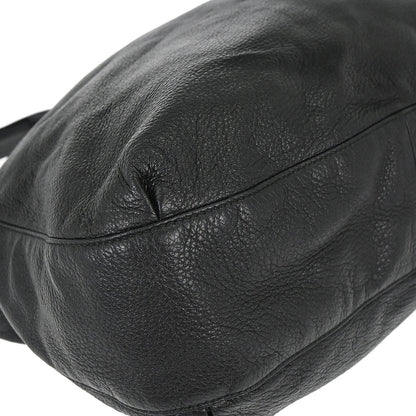Gucci Black Leather G Wave Handbag