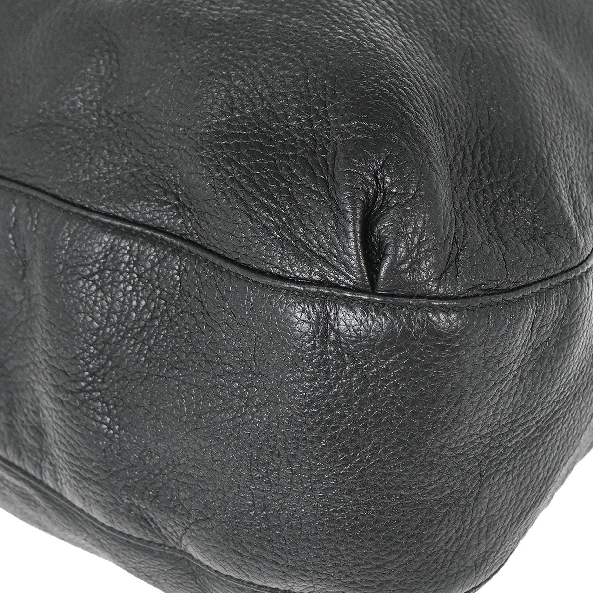 Gucci Black Leather G Wave Handbag