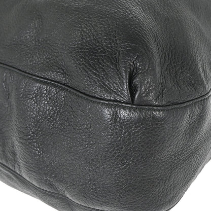 Gucci Black Leather G Wave Handbag