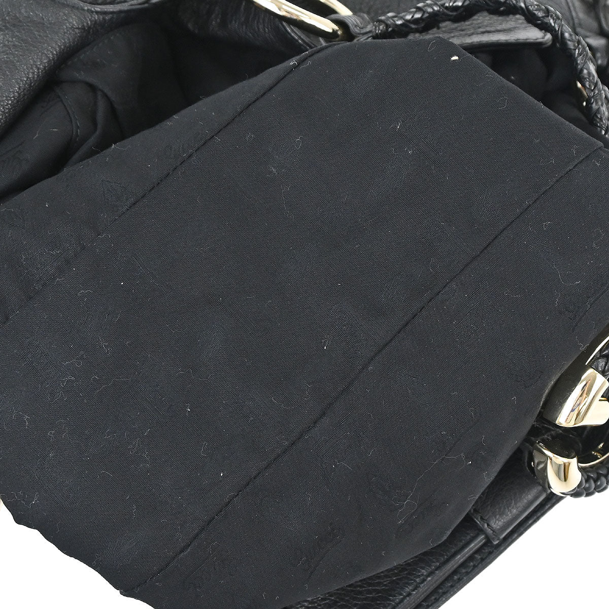 Gucci Black Leather G Wave Handbag