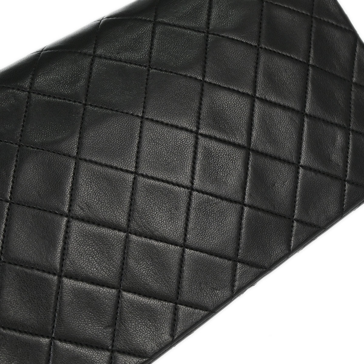 Chanel 1989-1991 Black Lambskin Turnlock Small Full Flap Shoulder Bag