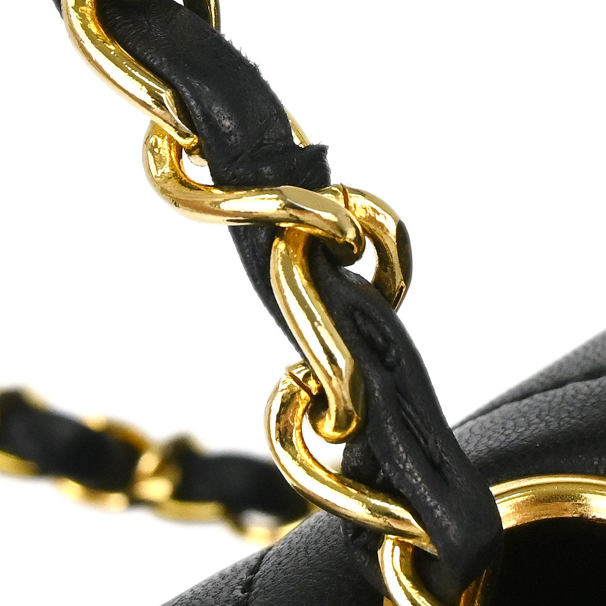 Chanel 1989-1991 Black Lambskin Turnlock Small Full Flap Shoulder Bag