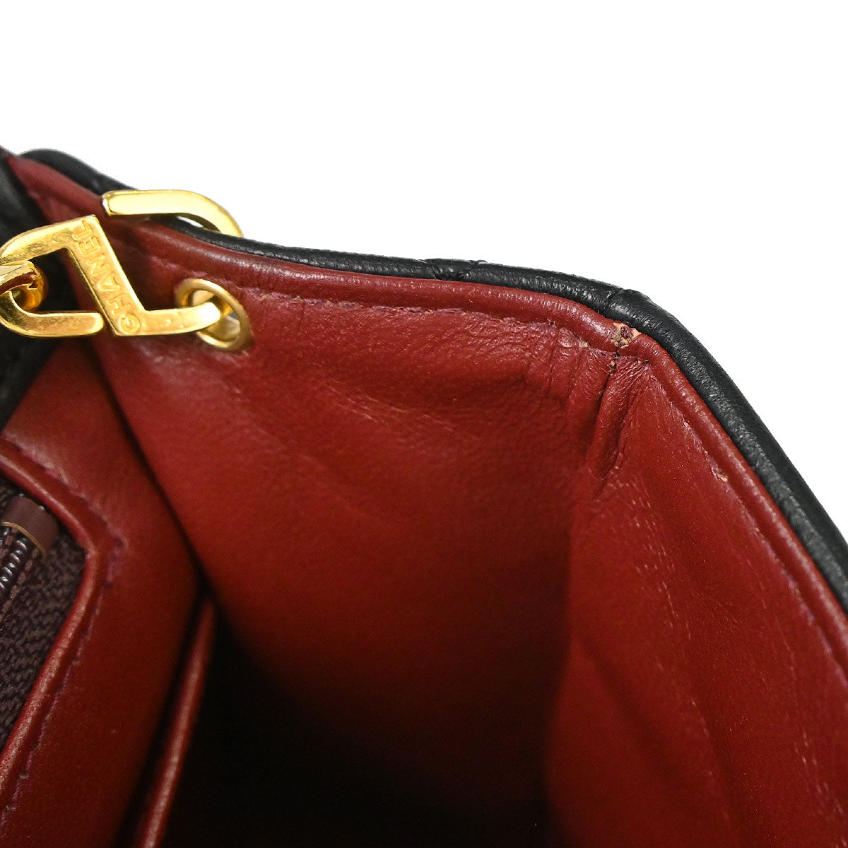 Chanel 1989-1991 Black Lambskin Turnlock Small Full Flap Shoulder Bag