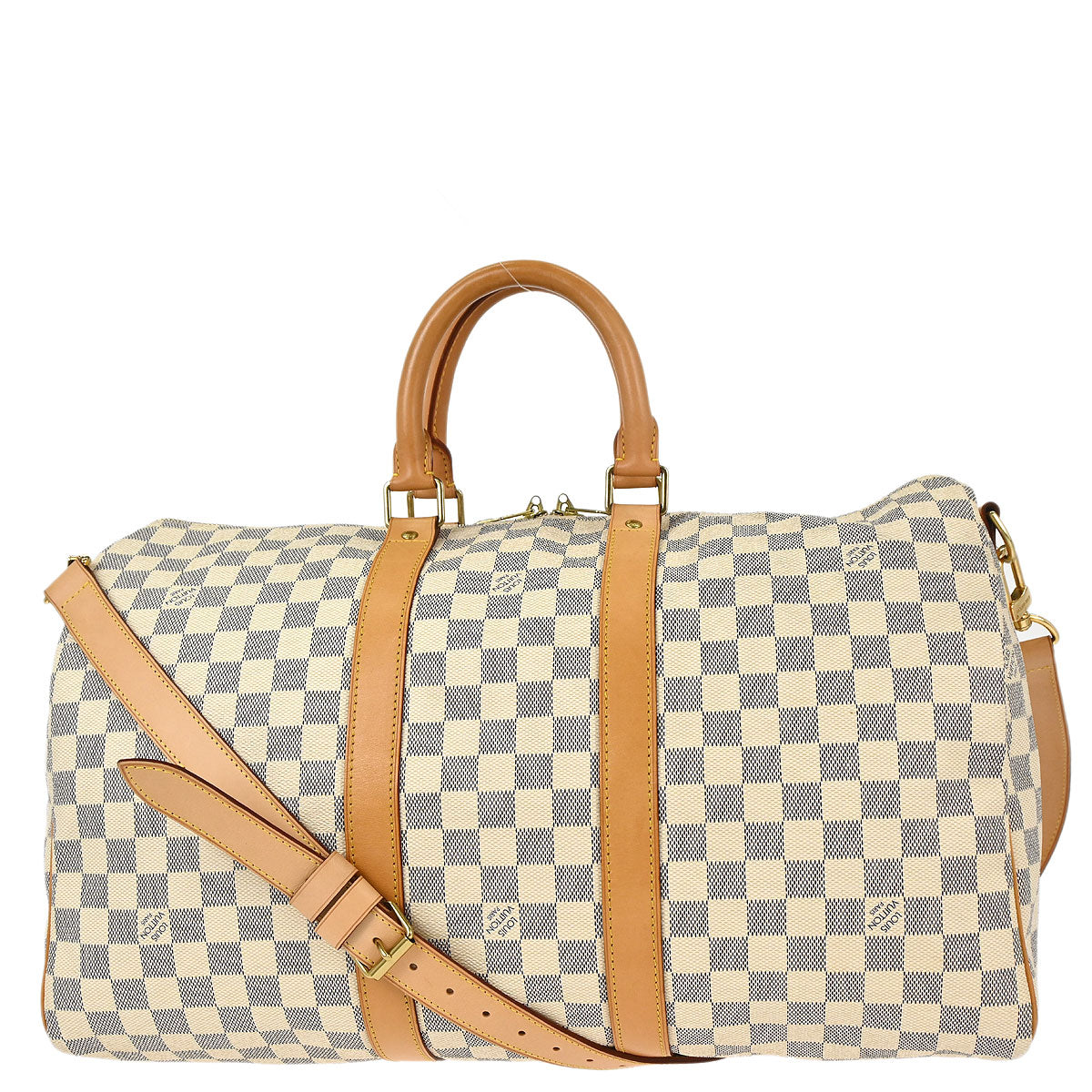 Louis Vuitton Damier Azur Keepall Bandouliere 45 Duffle Bag N48223