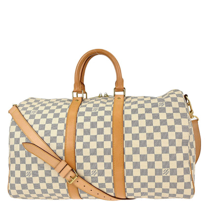Louis Vuitton Damier Azur Keepall Bandouliere 45 Duffle Bag N48223