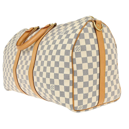 Louis Vuitton Damier Azur Keepall Bandouliere 45 Duffle Bag N48223