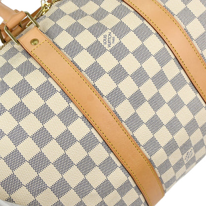 Louis Vuitton Damier Azur Keepall Bandouliere 45 Duffle Bag N48223