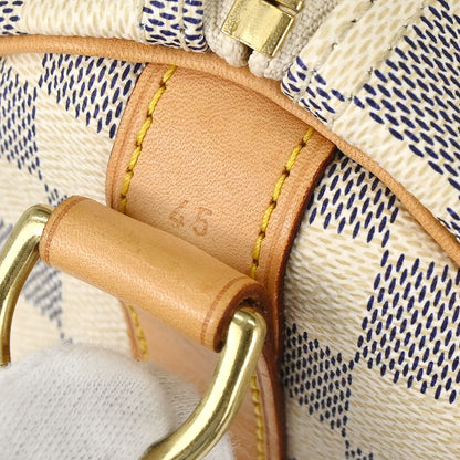 Louis Vuitton Damier Azur Keepall Bandouliere 45 Duffle Bag N48223