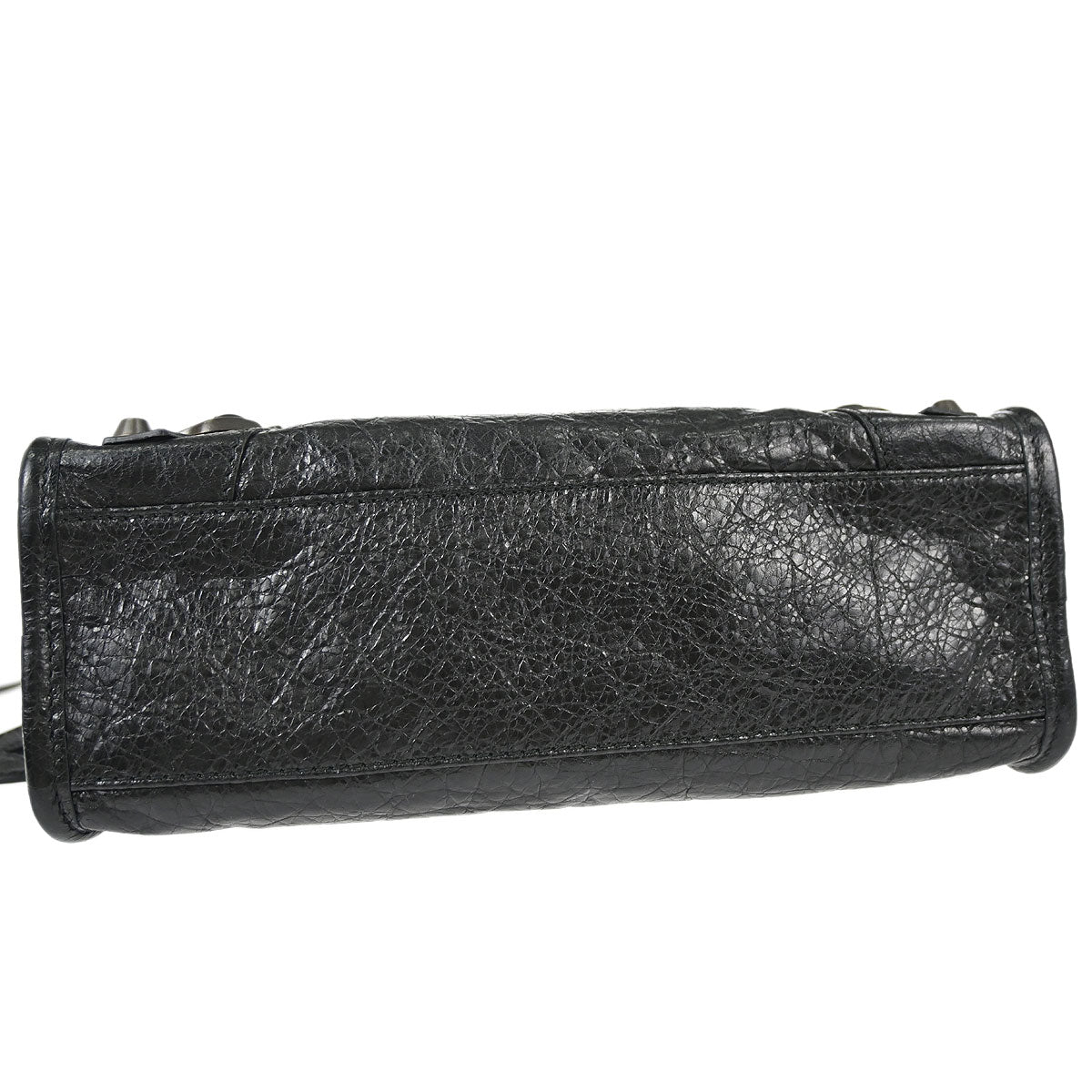 Balenciaga Black Goatskin City Mini Shoulder Handbag
