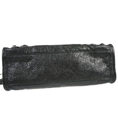 Balenciaga Black Goatskin City Mini Shoulder Handbag