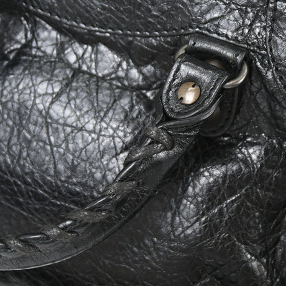 Balenciaga Black Goatskin City Mini Shoulder Handbag
