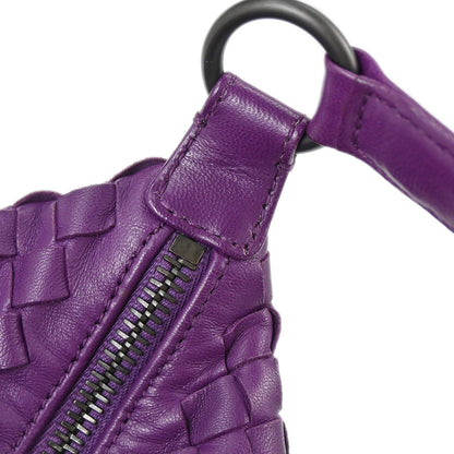 Bottega Veneta Purple Lambskin Intrecciato Handbag