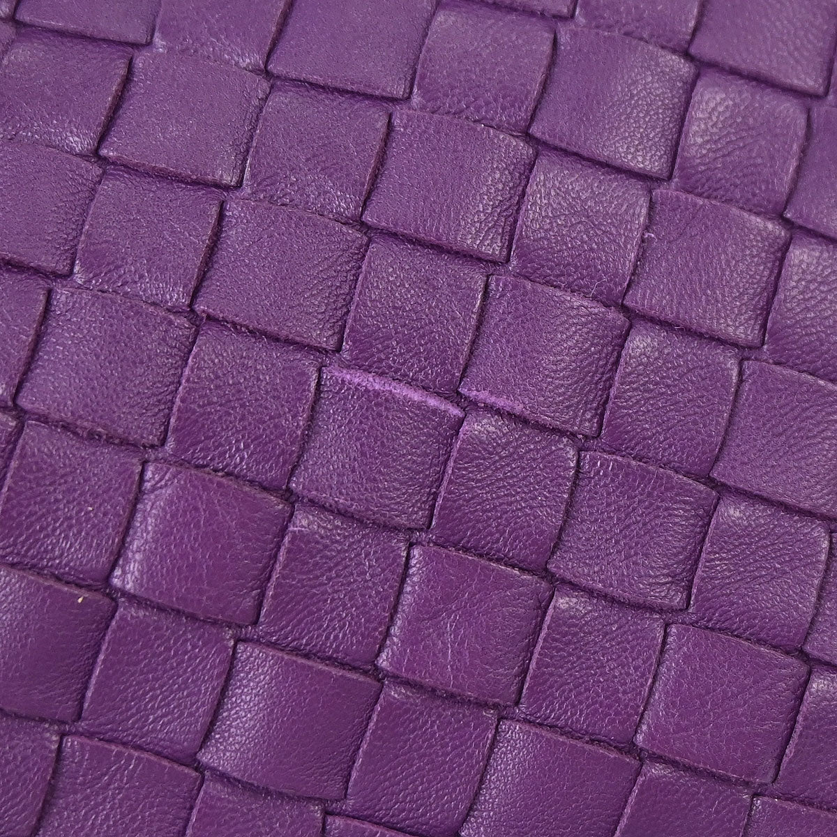 Bottega Veneta Purple Lambskin Intrecciato Handbag