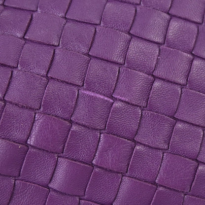 Bottega Veneta Purple Lambskin Intrecciato Handbag