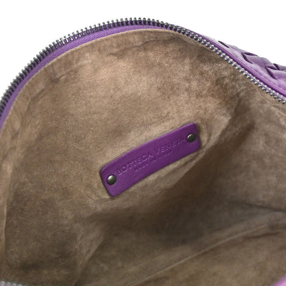 Bottega Veneta Purple Lambskin Intrecciato Handbag
