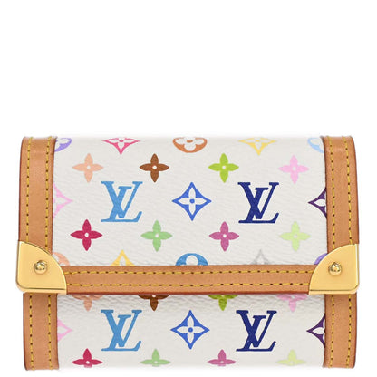 Louis Vuitton White Multicolor Porte Monnaie Plat Wallet M92657