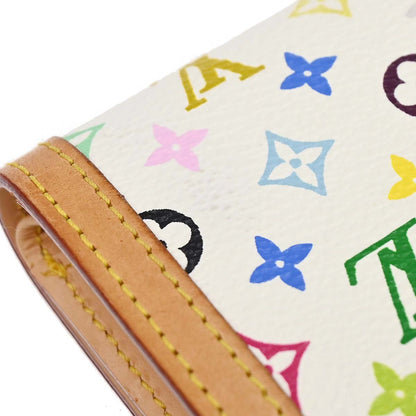 Louis Vuitton White Multicolor Porte Monnaie Plat Wallet M92657