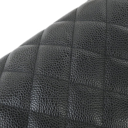 Chanel 2011 Black Caviar Skin Jumbo Classic Double Flap Shoulder Bag