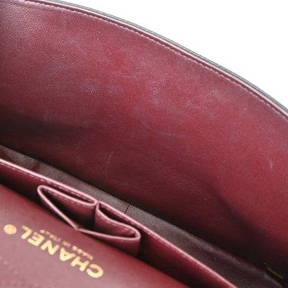Chanel 2011 Black Caviar Skin Jumbo Classic Double Flap Shoulder Bag