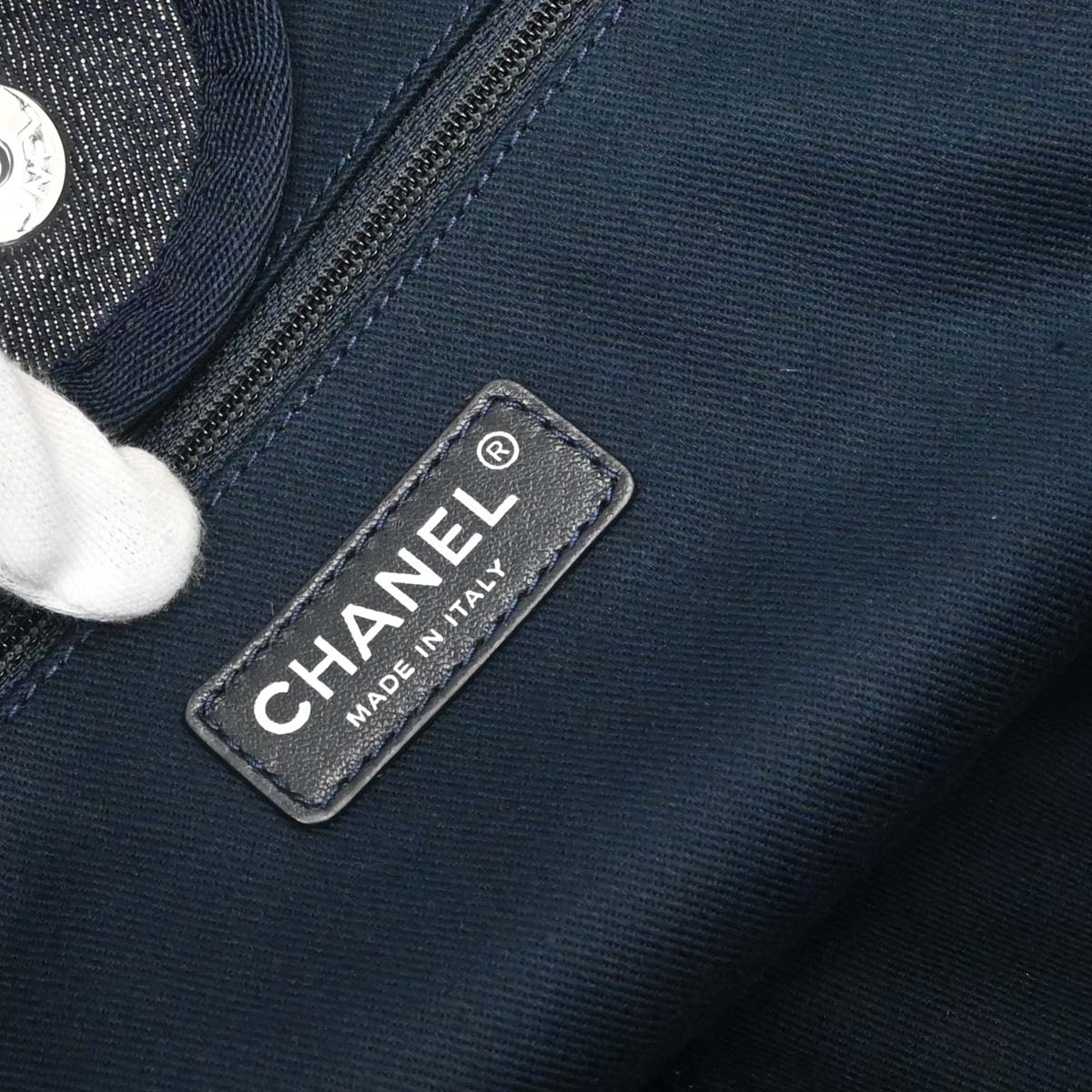 Chanel Navy Denim Medium Deauville 2way Shoulder Tote Handbag