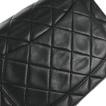 Chanel 1989-1991 Black Lambskin Mini Classic Square Flap Shoulder Bag 17