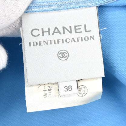 Chanel 2002 Setup Suit Sport Line Jacket Skirt Blue #38