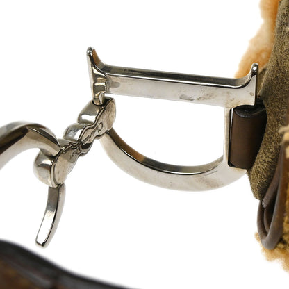 Christian Dior Brown Shearling Lambskin Saddle Handbag