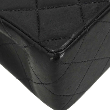 Chanel 1997-1999 Black Lambskin Mini Classic Square Flap Shoulder Bag 17