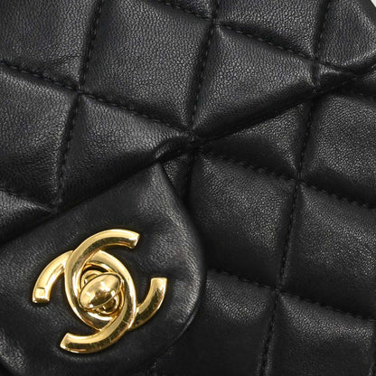 Chanel 1997-1999 Black Lambskin Mini Classic Square Flap Shoulder Bag 17