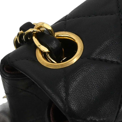 Chanel 1997-1999 Black Lambskin Mini Classic Square Flap Shoulder Bag 17