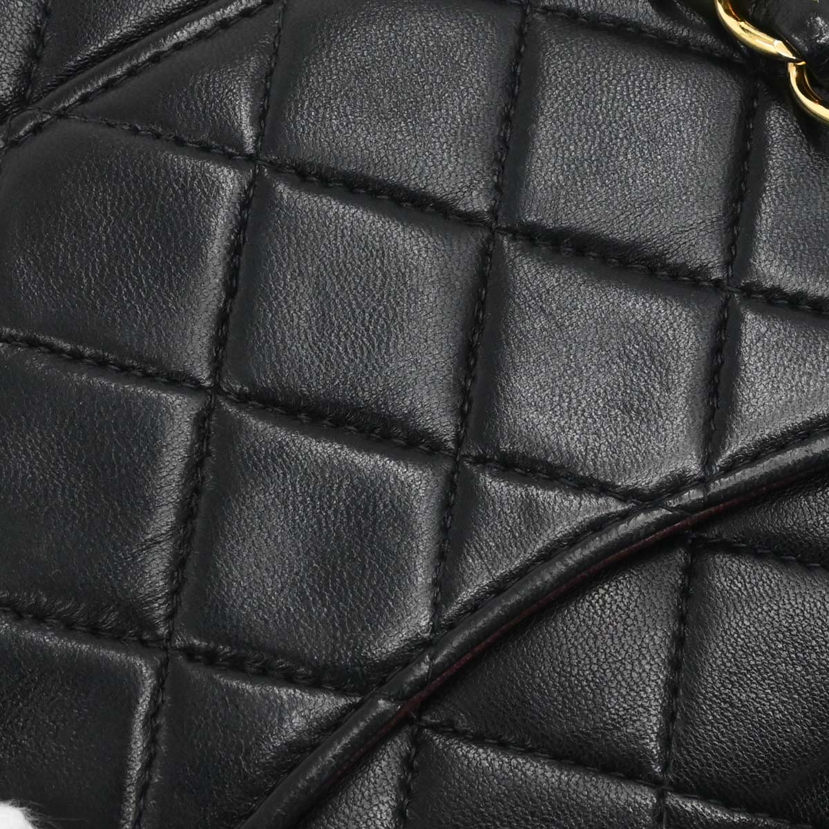 Chanel 1997-1999 Black Lambskin Mini Classic Square Flap Shoulder Bag 17