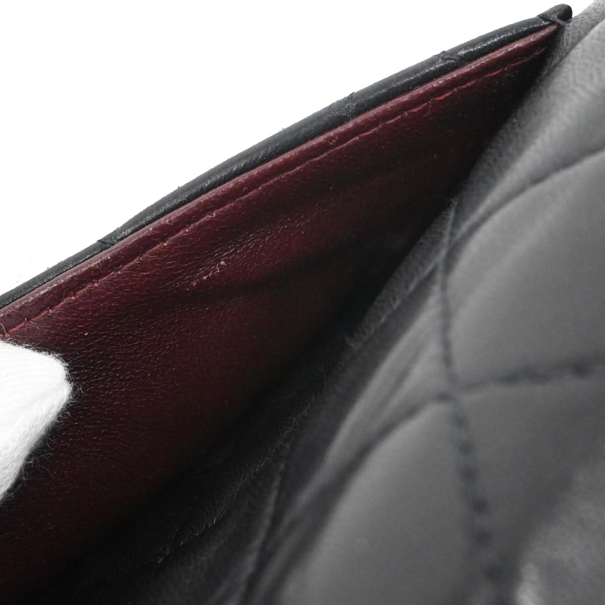 Chanel 1997-1999 Black Lambskin Mini Classic Square Flap Shoulder Bag 17