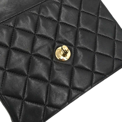 Chanel 1997-1999 Black Lambskin Mini Classic Square Flap Shoulder Bag 17